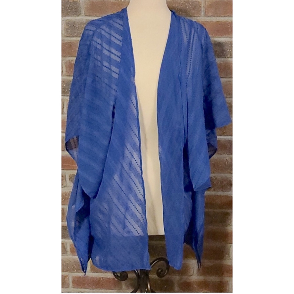 WHBM Blue Sheer Coverup Size Large